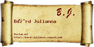 Bárd Julianna névjegykártya