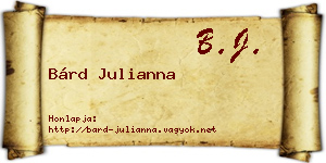 Bárd Julianna névjegykártya